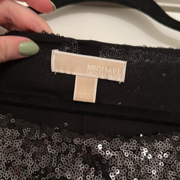 Michael Kors Dresses Michael Kors Black Sequin Dress With Removable